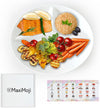 Portion Control Plate for Adults, Divided Plate for Weight loss, Ideal for Bariatric and Diabetic and Healthy Diets, Durable and Easy to Clean-porcelain